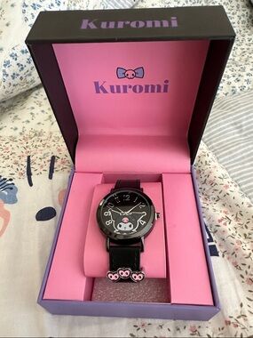 Hello Kitty Kuromi Black and Purple Women's Watch with Pink Details